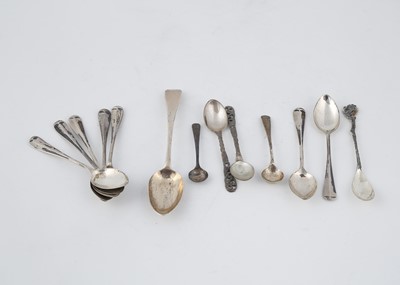 Lot 581 - Set of Six Antique Swedish Silver egg spoons...