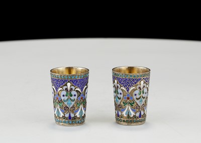 Lot 589 - Pair of Antique Imperial Russian 84 Zolotnik...