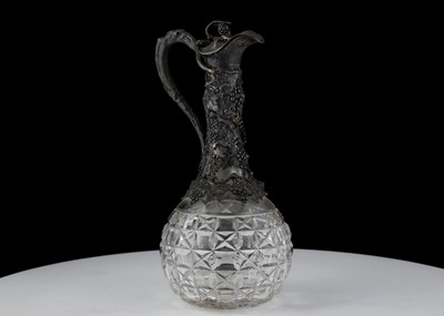 Lot 637 - Antique Victorian Sterling Silver claret jug...