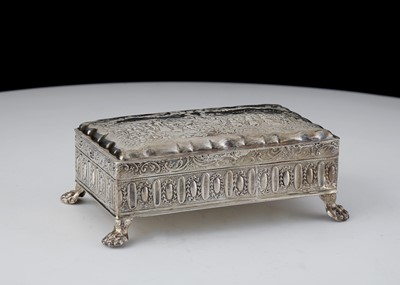 Lot 685 - Antique Continental Sterling Silver box import...