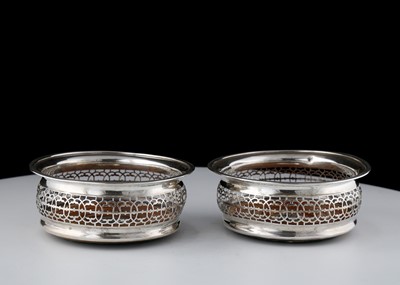 Lot 688 - Pair of Antique George V Sterling Silver wine...