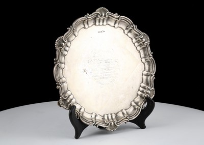 Lot 696 - Antique Edwardian Sterling Silver salver by...