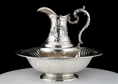 Lot 728 - Large Antique French 950 standard Silver Ewer...