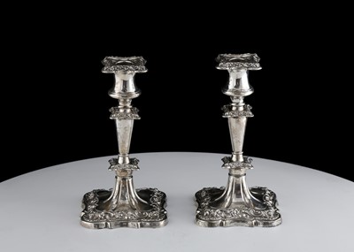 Lot 732 - Pair of Antique Edwardian Sterling Silver...