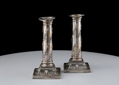 Lot 764 - Pair of Antique Victorian Sterling Silver...