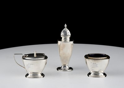 Lot 786 - Art Deco Elizabeth II Sterling Silver cruet...