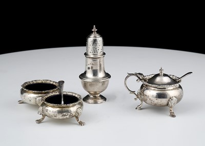 Lot 787 - A pair of Antique Sterling Silver salt cellars...