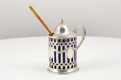 Lot 789 - Antique Danish Sterling Silver mustard pot by...