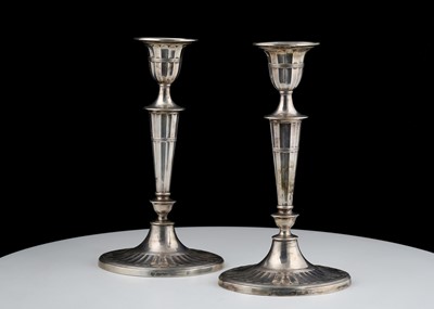 Lot 794 - Pair of Antique George V Sterling Silver...