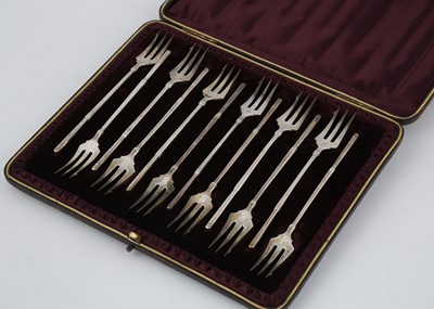 Lot 797 - Set of Twelve Antique Victorian Sterling...