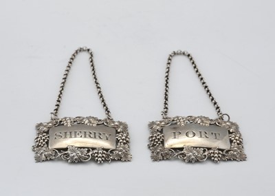 Lot 846 - Pair of Antique Victorian Sterling Silver wine...