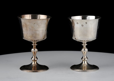 Lot 635 - Pair of Elizabeth II Sterling Silver wine...