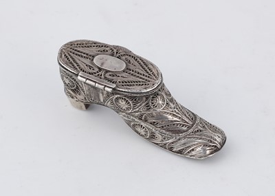 Lot 721 - Antique Continental Silver novelty vesta case...