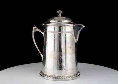 Lot 730 - A Very Large Silver Plated flagon by WMF. Of...