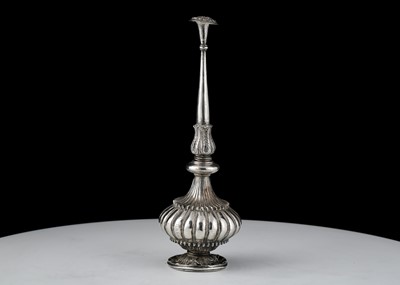 Lot 778 - Antique Arabic Silver rose water sprinkler...