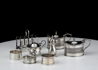 Lot 781 - A mixed lot of Antique Sterling Silver items...