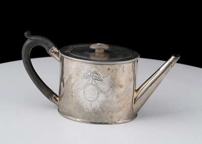 Lot 869 - Antique George III Sterling Silver teapot by...