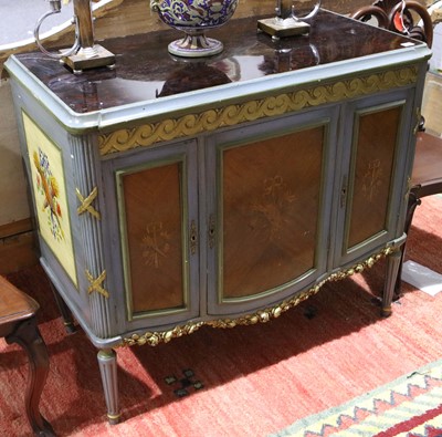 Lot 235 - A french cammode chest having painted finish...