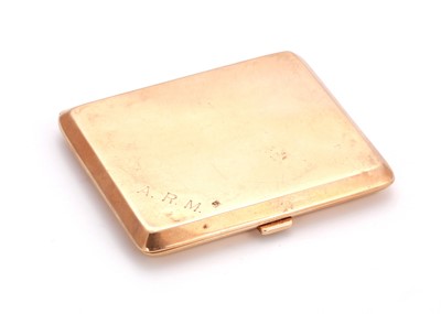 Lot 501 - A George V antique 9ct gold cigarette case,...