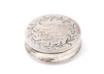 Lot 504 - A George III antique sterling silver patch box...