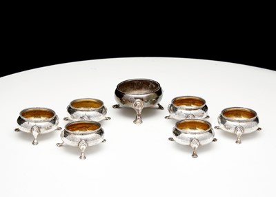 Lot 343 - A set of six late Victorian antique sterling...