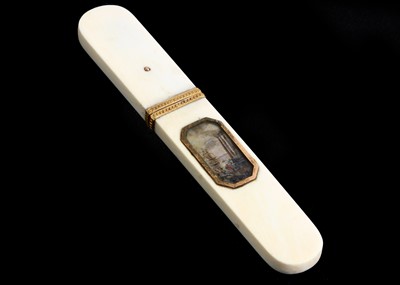 Lot 1 - An early 19th century French Ivory and gilt...