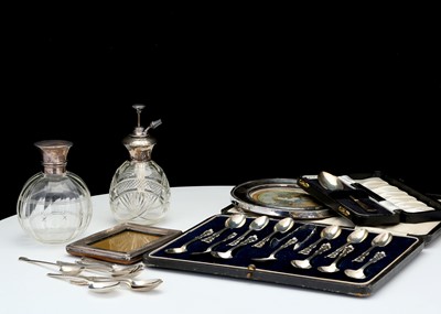 Lot 199a - A mixed group of antique sterling silver...