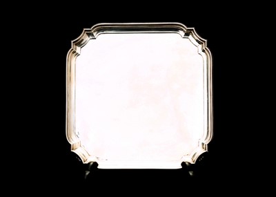 Lot 384 - A George VI sterling silver salver, Sheffield...