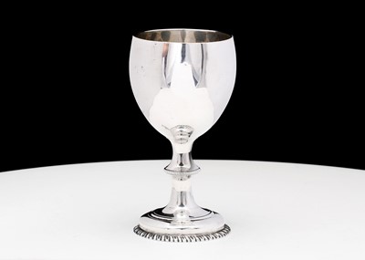 Lot 311 - A George III antique sterling silver goblet,...