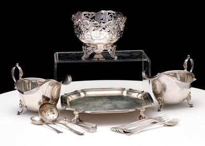 Lot 193 - A mixed group of antique sterling silver...