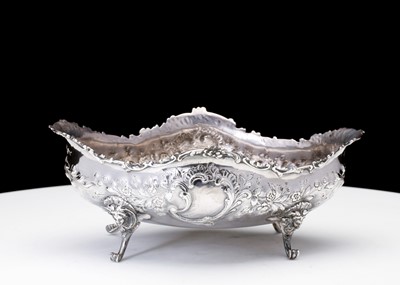 Lot 305 - A French antique silver basket, 950 standard,...