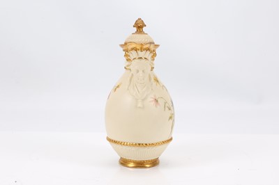 Lot 345 - A ROYAL WORCESTER BLUSH IVORY PORCELAIN COFFEE...