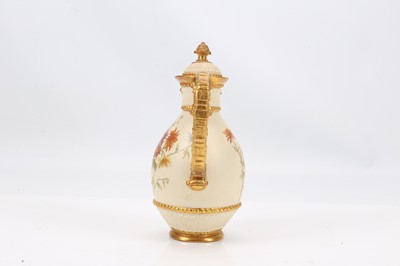 Lot 345 - A ROYAL WORCESTER BLUSH IVORY PORCELAIN COFFEE...
