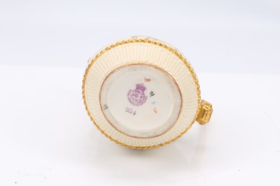 Lot 345 - A ROYAL WORCESTER BLUSH IVORY PORCELAIN COFFEE...