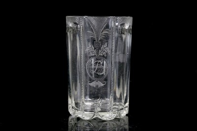 Lot 364 - A LOWER AUSTRIAN OR BOHEMIAN ENGRAVED GLASS...