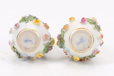 Lot 334 - A PAIR OF MEISSEN PORCELAIN SCENT BOTTLES AND...