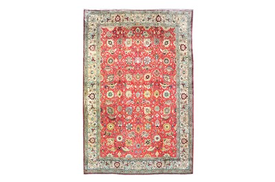 Lot 1 - A SIGNED TABRIZ CARPET NORTH-WEST PERSIA,...