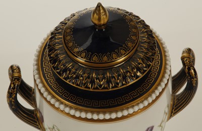 Lot 348 - A FINE ROYAL WORCESTER PORCELAIN TWIN-HANDLED...