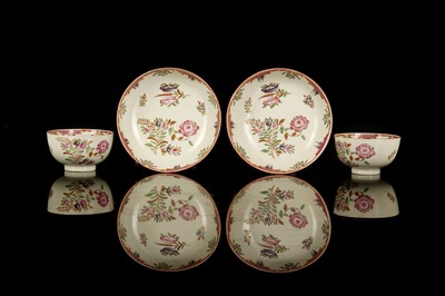 Lot 309 - A PAIR OF LOWESTOFT PORCELAIN TEABOWLS AND...