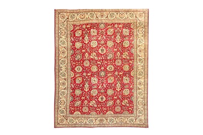 Lot 19 - A FINE SIGNED TABRIZ CARPET NORTH-WEST PERSIA,...