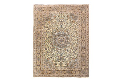 Lot 6 - A FINE SIGNED KASHAN CARPET CENTRAL PERSIA,...