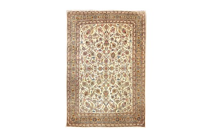 Lot 27 - A FINE KASHAN CARPET CENTRAL PERSIA CIRCA 1940...