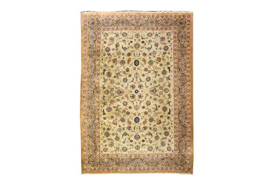 Lot 40 - A FINE SIGNED KASHAN CARPET CENTRAL PERSIA,...