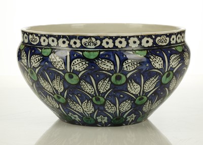 Lot 340A - AN IZNIK-STYLE CANTAGALLI POTTERY BOWL, late...