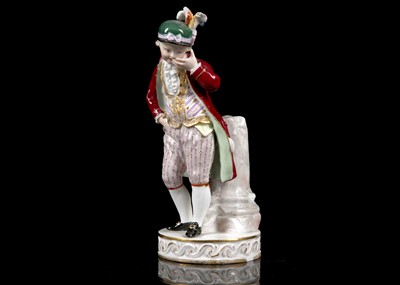 Lot 406 - A MEISSEN PORCELAIN FIGURE EMBLEMATIC OF...