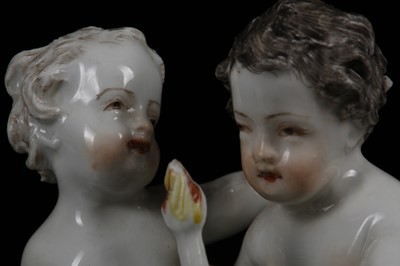 Lot 317 - A MEISSEN PORCELAIN FIGURE GROUP OF PUTTI, mid-...