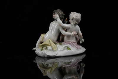 Lot 317 - A MEISSEN PORCELAIN FIGURE GROUP OF PUTTI, mid-...