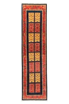 Lot 11 - A FINE HOSEIN ZADEH KASHKULI RUNNER, SOUTH...