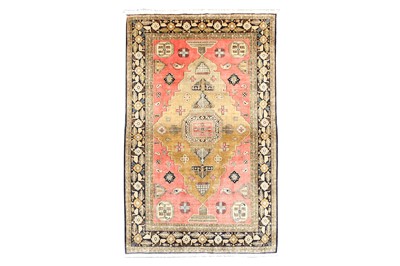 Lot 18 - A VERY FINE SILK QUM RUG, CENTRAL PERSIA...