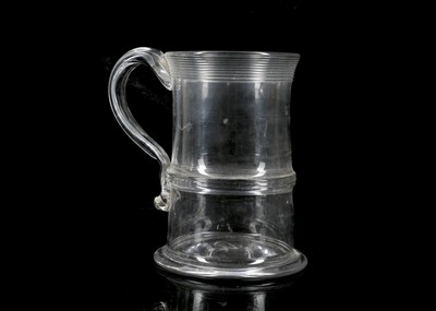 Lot 362A - A LARGE GLASS TANKARD, 18th century, of...